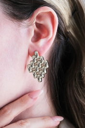 Heliophilia Silver Pendientes de Plata con Circonita